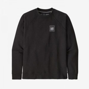 Patagonia Alpine Icon Regenerative Organic Cotton Certified™ Crew Sweatshirt Miesten Puserot Mustat Suomi | ZW2124-9187