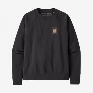 Patagonia Alpine Icon Regenerative Organic Certified™ Cotton Crew Sweatshirt Naisten Puserot Mustat Suomi | FT3639-5782