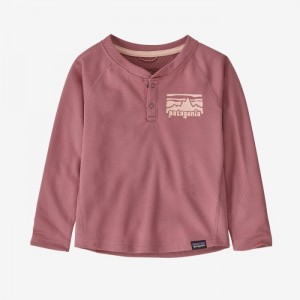 Patagonia Baby Capilene® Midweight Henley Lasten Baselayers Vaaleanpinkki Suomi | QU4051-7543