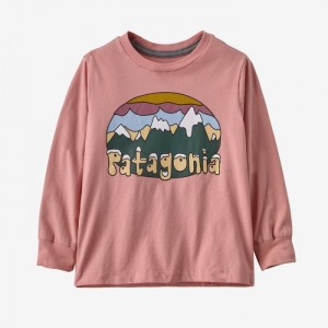 Patagonia Baby Long-Sleeved Regenerative Organic Certified™ Cotton Graphic T-Shirt Lasten T Paidat Pinkki Suomi | BB497-3408