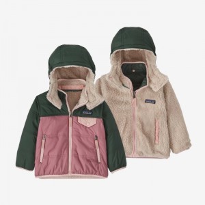 Patagonia Baby Reversible Tribbles Hoody Lasten Huppari Vaaleanpinkki Suomi | VD200-9175
