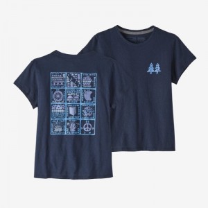 Patagonia How to Change Responsibili-Tee® Naisten Tees Laivastonsininen Suomi | KI3751-2467