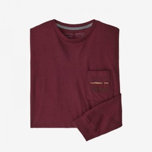 Patagonia Long-Sleeved '73 Skyline Pocket Responsibili-Tee® Miesten Tees Punainen Suomi | NK2315-2459