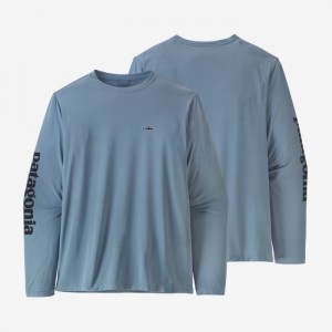 Patagonia Long-Sleeved Capilene® Cool Daily Fish Graphic Shirt Miesten Paidat Vaaleanharmaat Suomi | LJ1687-8481