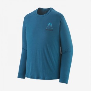 Patagonia Long-Sleeved Capilene® Cool Merino Graphic Shirt Miesten Paidat Sininen Suomi | XQ1731-3348