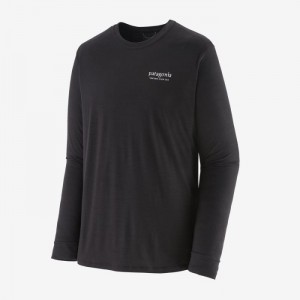 Patagonia Long-Sleeved Capilene® Cool Merino Graphic Shirt Miesten Paidat Mustat Suomi | ZZ1734-8616