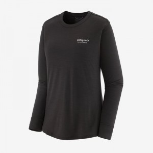 Patagonia Long-Sleeved Capilene® Cool Merino Graphic Shirt Naisten Paidat Mustat Suomi | IY3498-3680