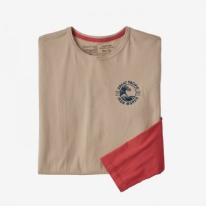 Patagonia Long-Sleeved GPIW™ Crest Organic Baseball Tee Miesten Tees Oar Tan Suomi | IQ2334-4809