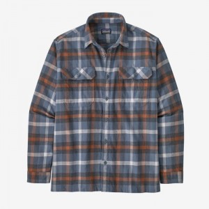 Patagonia Long-Sleeved Organic Cotton Midweight Fjord Flannel Shirt Miesten Paidat Harmaat Suomi | SW1761-3376
