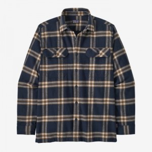 Patagonia Long-Sleeved Organic Cotton Midweight Fjord Flannel Shirt Miesten Paidat Laivastonsininen Suomi | IR1767-9122