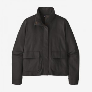 Patagonia Organic Cotton Roaming Layering Shirt Jacket Naisten Takit Mustat Suomi | QL2946-2843