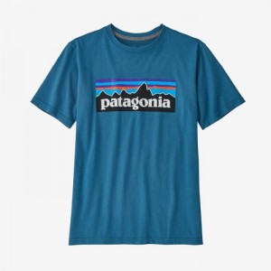 Patagonia Regenerative Organic Certified™ Cotton P-6 Logo T-Shirt Lasten T Paidat Sininen Suomi | SU558-2728
