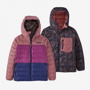 Patagonia Reversible Down Sweater Hoody Lasten Huppari Mustat Suomi | MB247-9623