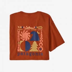 Patagonia Spirited Seasons Organic T-Shirt Miesten T Paidat Sandhill Rust Suomi | AE2232-8767