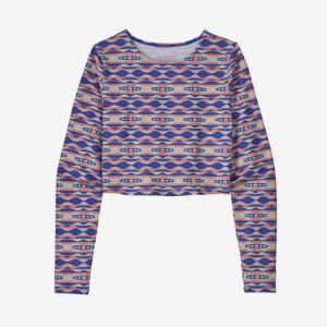 Patagonia Swell Seeker Cropped Rashguard Naisten Uimapuvut Sininen Suomi | BJ3670-4401